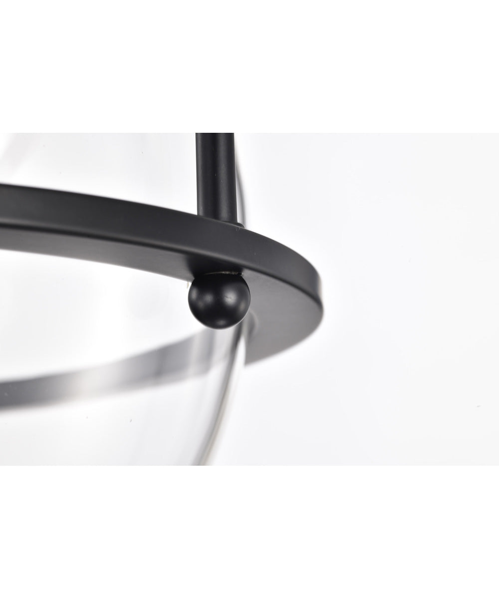 Amado 3-Light Close-to-Ceiling Matte Black