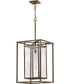 Max 1-Light LED Large Hanging Lantern in Burnished Bronze
