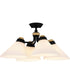 Quoizel Semi-Flush Mount Extra Large 4-light Semi Flush Mount Matte Black