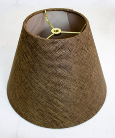 12"W x 9"H SLIP UNO FITTER Hard Back Empire Lamp Shade - Chocolate Burlap