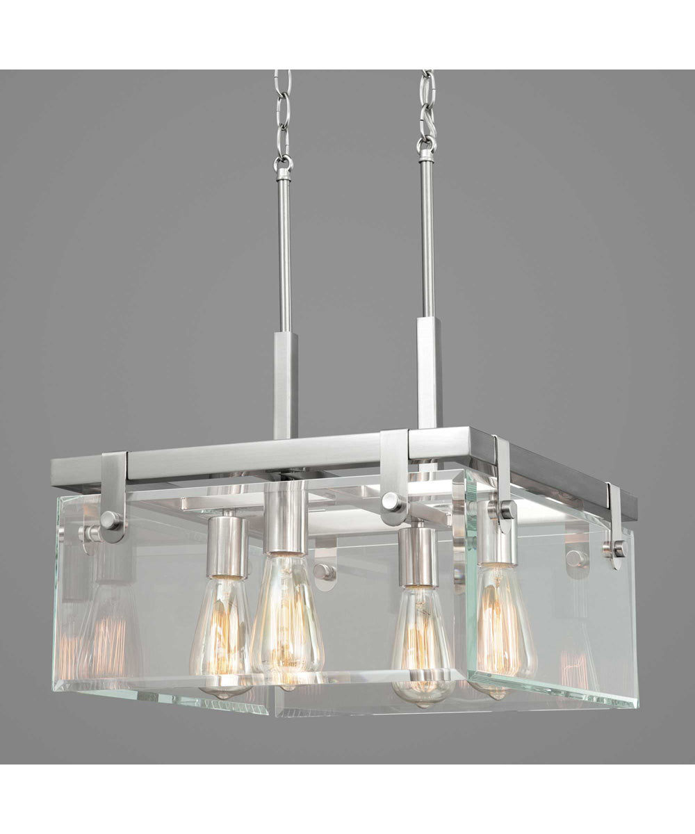 Glayse 16-3/4" Semi-Flush/Convertible Brushed Nickel