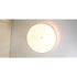 14"W Moderne Flush Mount Conversion Kit  White Fabric Drum Lampshade