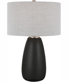 Twilight Satin Black Table Lamp