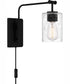 Quoizel Wood Small 1-light Wall Sconce Matte Black