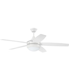 52" Phaze II 2-Light Ceiling Fan (Blades Included) White