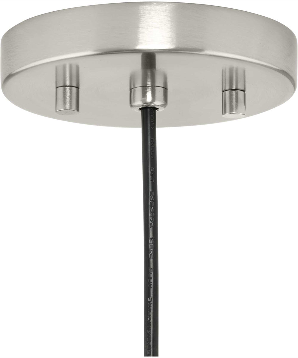 Perimeter 1-Light Mid-Century Modern Pendant with metal Shade Brushed Nickel