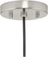 Perimeter 1-Light Mid-Century Modern Pendant with metal Shade Brushed Nickel