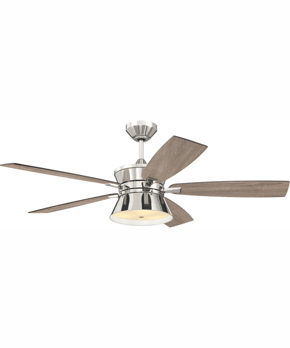 52" Dominick 3-Light Ceiling Fan Polished Nickel