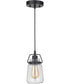 Trystan 1-Light Mini Pendant Flat Black