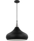 Phoenix 1-Light Pendant Matte Black / Polished Nickel