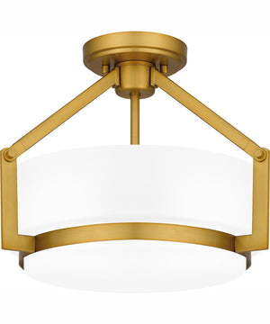 Quoizel Semi-Flush Mount Medium 2-light Semi Flush Mount Aged Brass