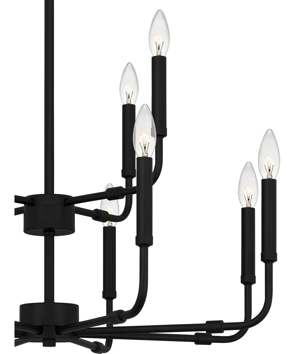 Abner 12-light Chandelier Matte Black