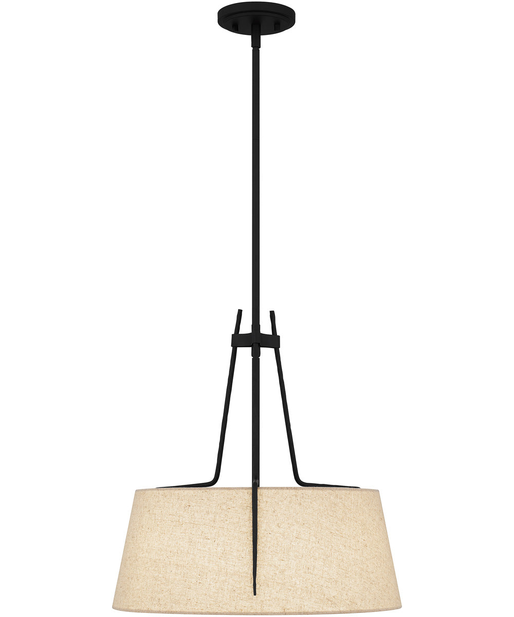 Leona 3-light Pendant Matte Black