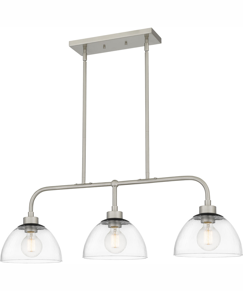 Halsey Medium 3-light Island Light Brushed Nickel