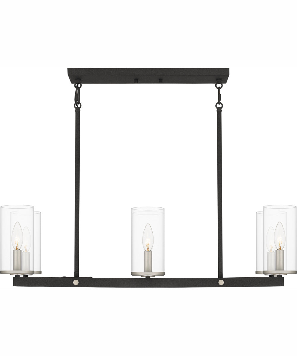 Daverty Small 6-light Island Light Mottled Black