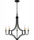 Mabel 5-light Chandelier Matte Black