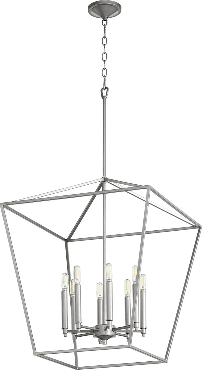 22"W Gabriel 8-light Entry Foyer Hall Chandelier Classic Nickel