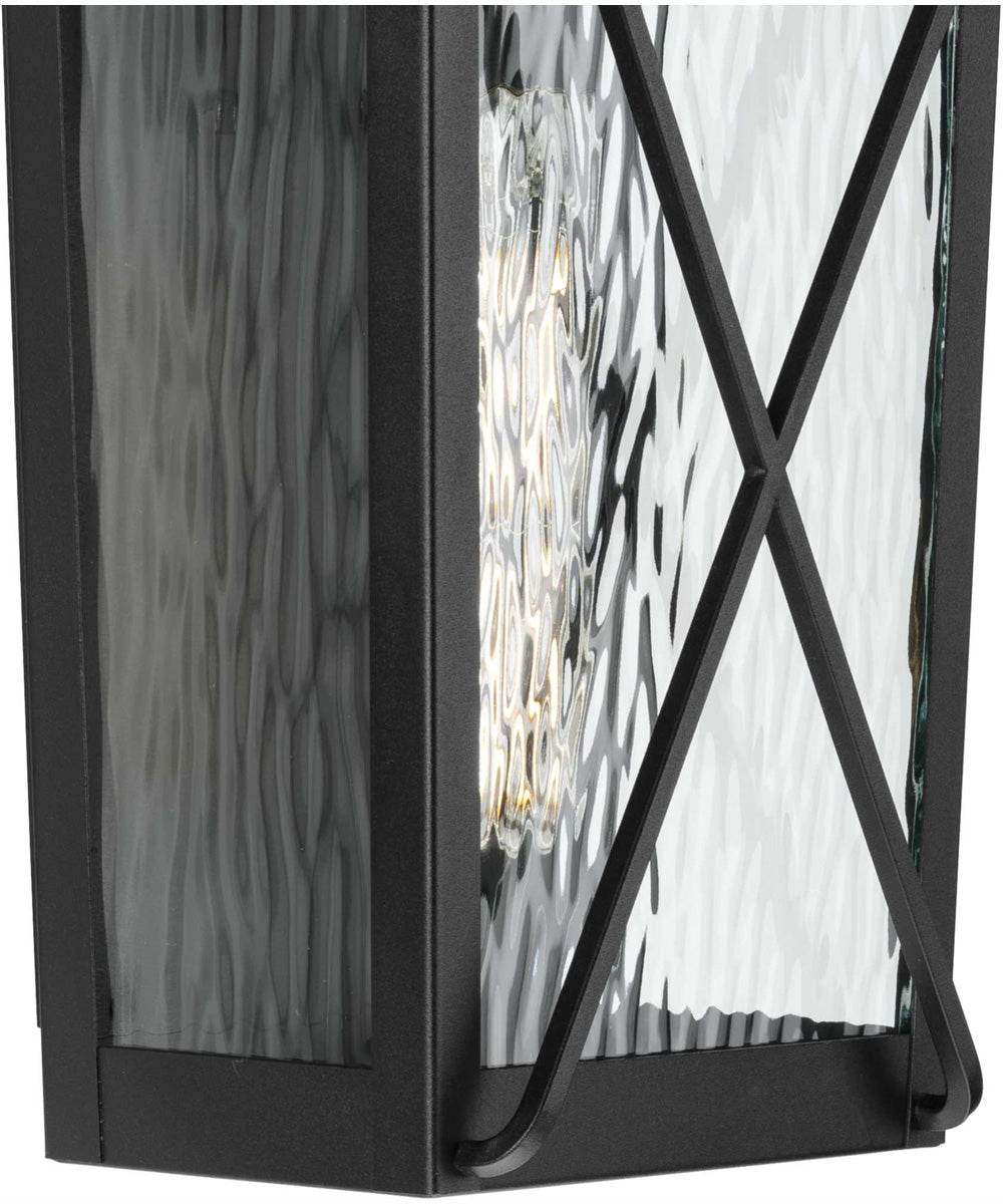 Wakeford 1-Light Transitional Outdoor Small Wall Lantern Textured Black