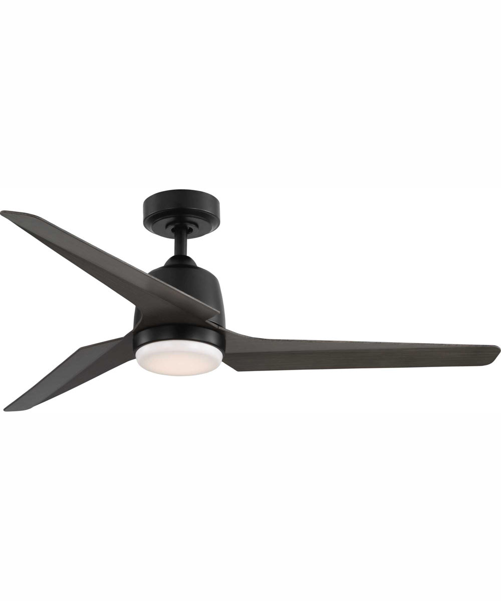 Upshur 52" Indoor/Outdoor Transitional Ceiling Fan with LED Light Kit Matte Black