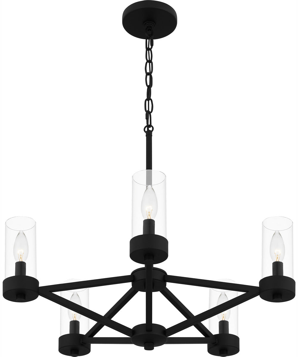 Villa 5-light Chandelier Earth Black