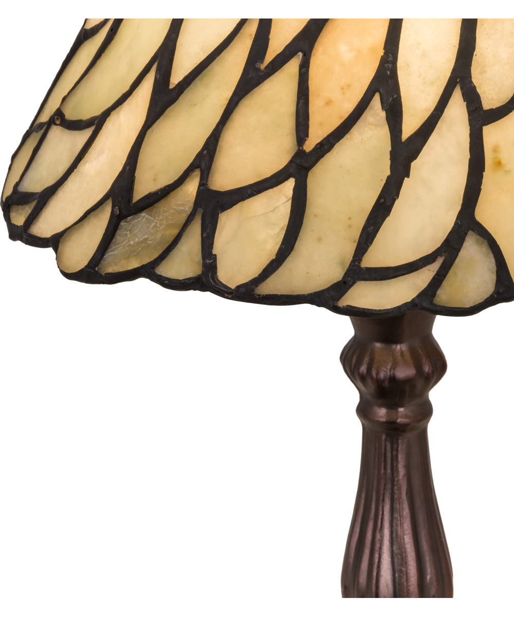 15"H Willow Jadestone Mini Lamp
