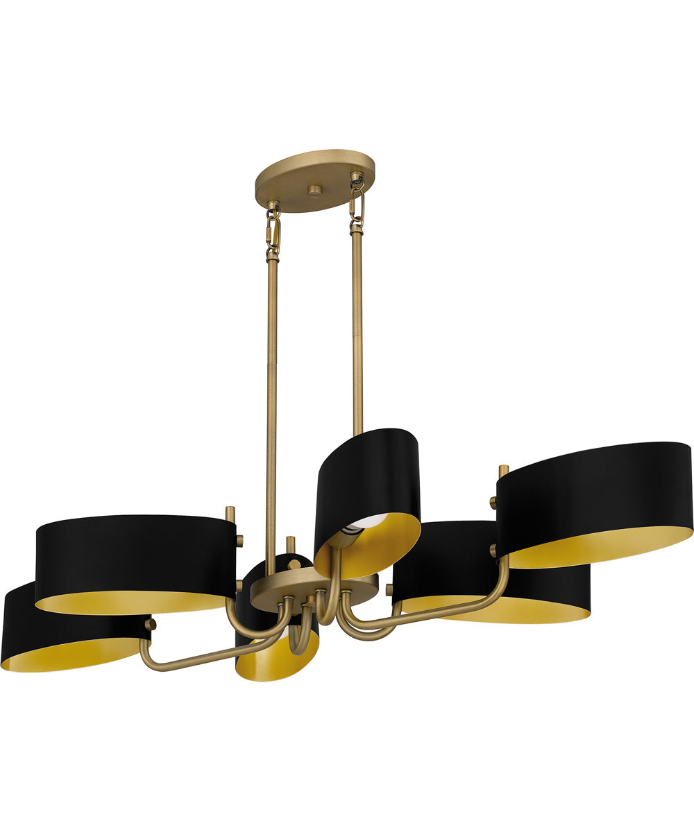 Madden Medium 6-light Island Light Aged Brass