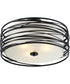 Spiral 3-light Semi Flush Mount Mystic Black