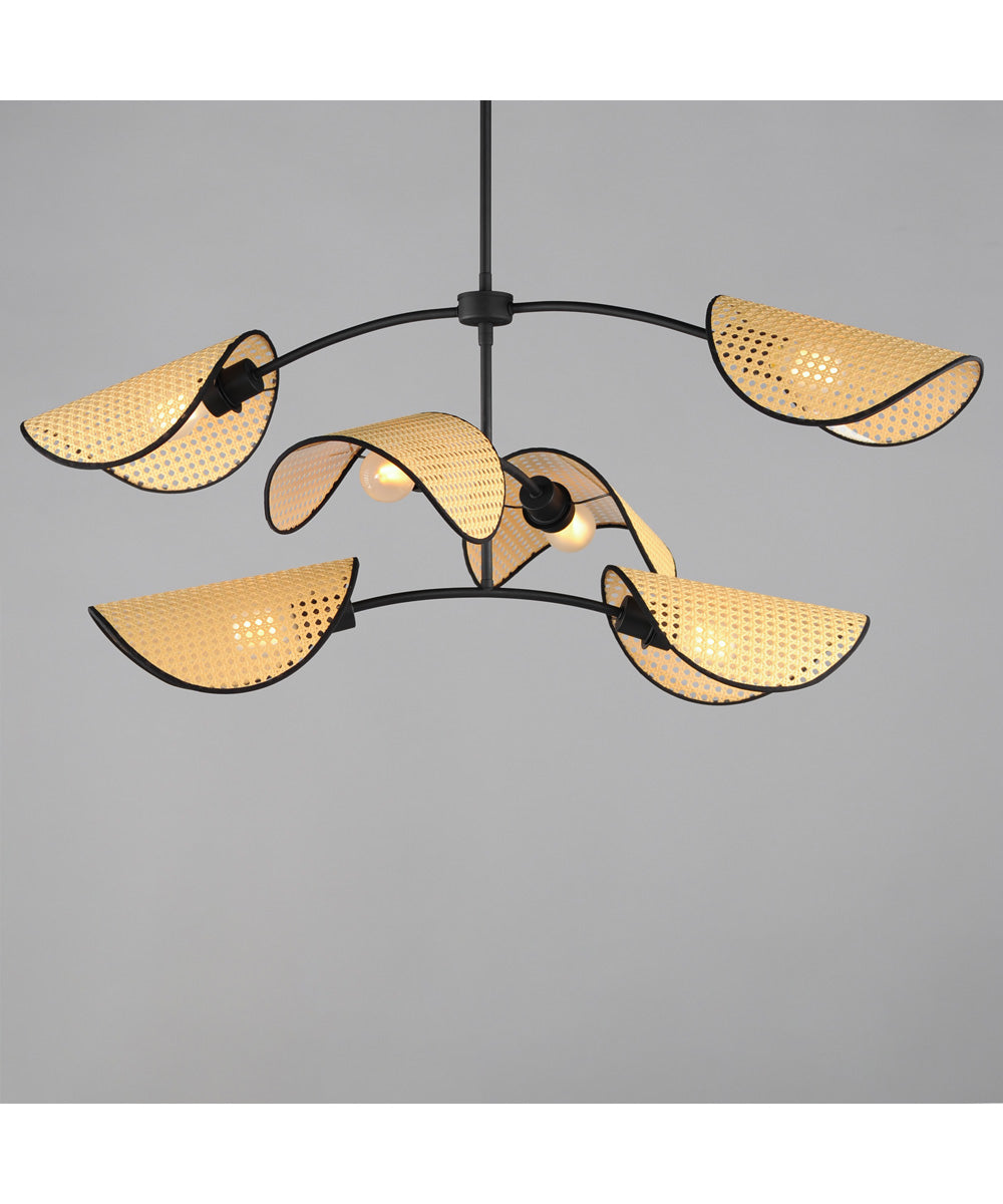 Bonnet 6-Light Chandelier Black
