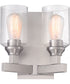 Chicago 2-Light Wall Sconce Brushed Polished Nickel