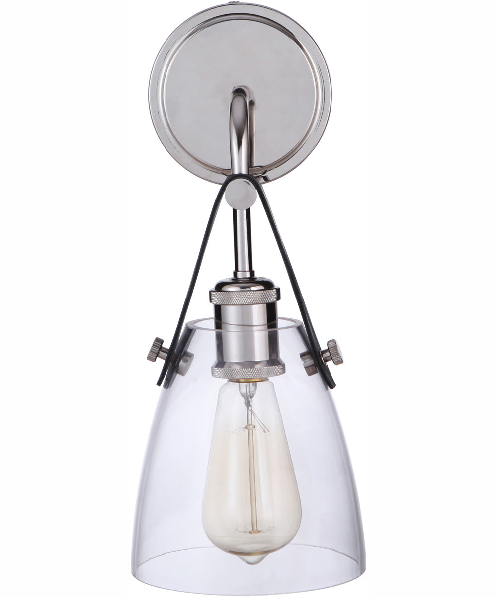 Hagen 1-Light Wall Sconce Polished Nickel