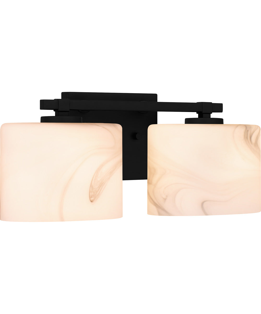 Mather Medium 2-light Bath Light Matte Black