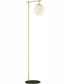 Lencho 1-Light Floor Lamp Gold/Frost Glass Shade