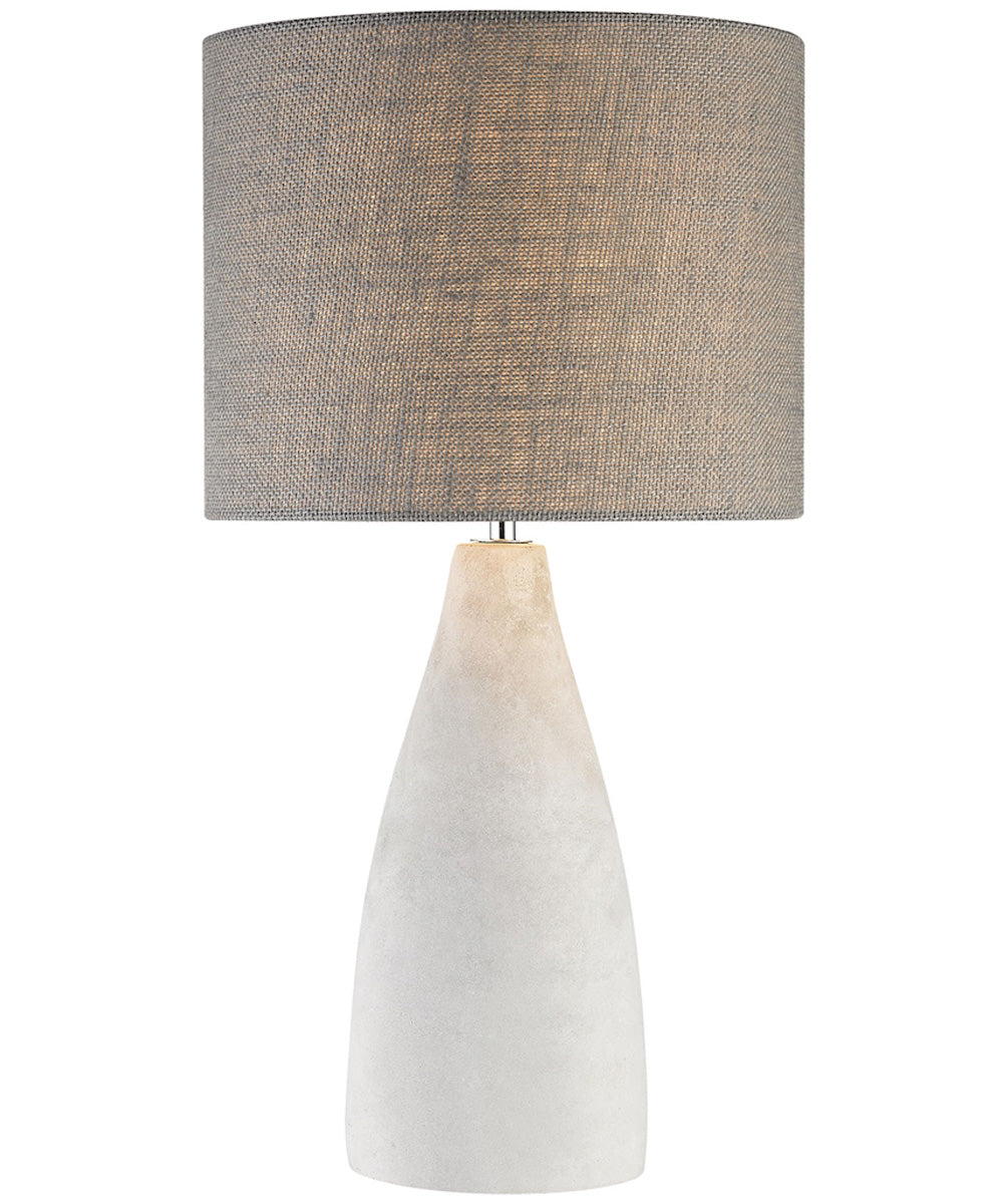 Rockport Table Lamp Polished Concrete/Burlap Shade - Tall