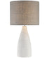 Rockport Table Lamp Polished Concrete/Burlap Shade - Tall