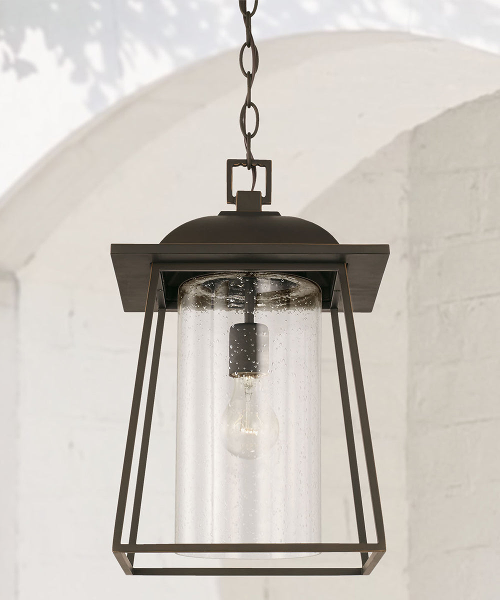 Durham 1-Light Outdoor Hanging-Lantern Rain or Shine - Oiled Bronze