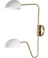 Trilby 2-Light Vanity & Wall Matte White / Burnished Brass