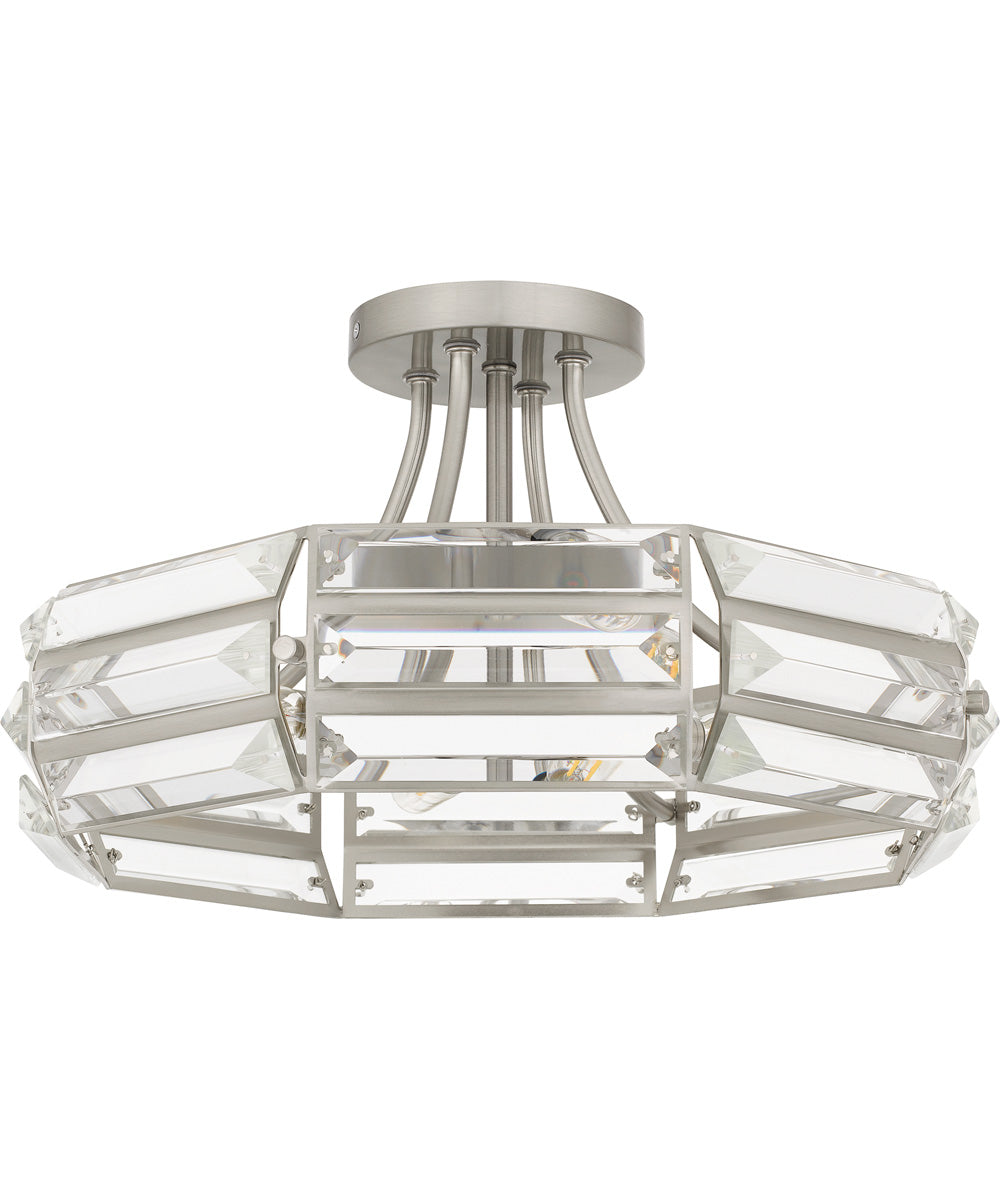 Quoizel Semi-Flush Mount Medium 4-light Semi Flush Mount Brushed Nickel