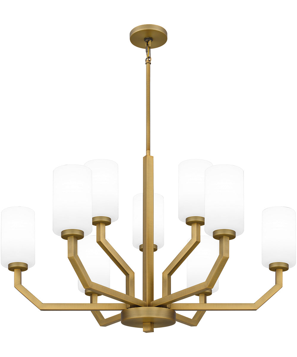 Cavalier 9-light Chandelier Aged Brass