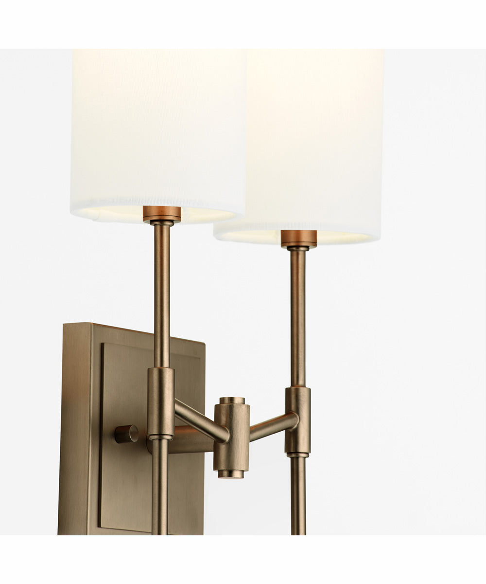 Hamilton 2-light Wall Mount Light Fixture Dark Brass