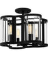 Quoizel Semi-Flush Mount Medium 4-light Semi Flush Mount Matte Black
