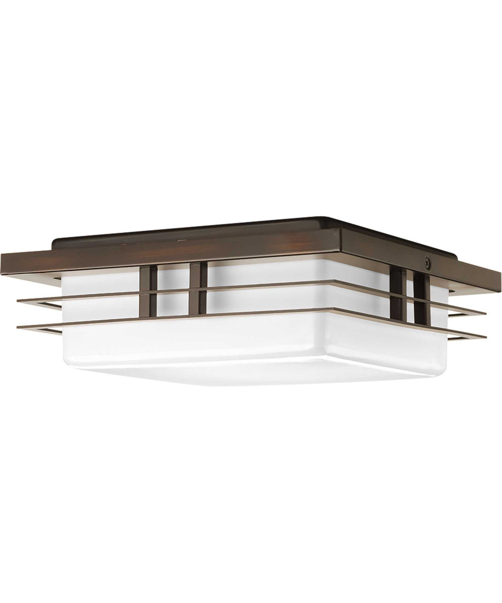 Helm 1-Light 11" LED Flush Mount Antique Bronze