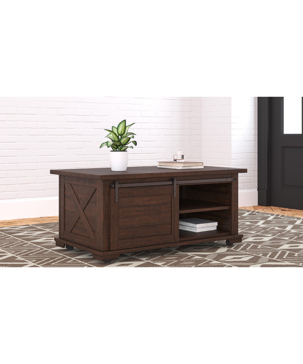 18"H Camiburg Rectangular Cocktail Table Warm Brown