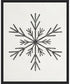 Framed Modern Snowflake by Nina Blue Canvas Wall Art Print (23  W x 28  H), Sylvie Black Frame