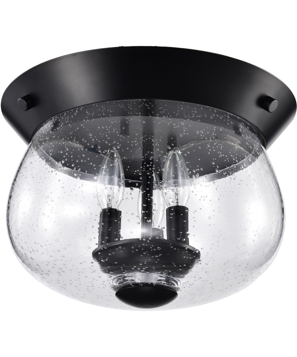 Boliver 3-Light Close-to-Ceiling Matte Black