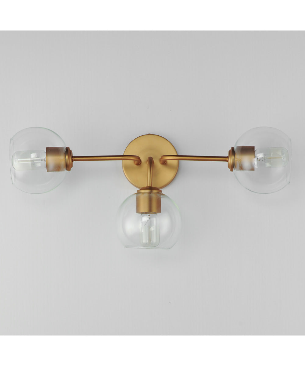 Knox 3-Light Bath Vanity Light Natural Aged Brass