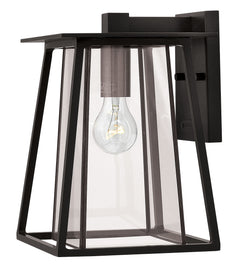12"H Walker 1-Light Small Outdoor Wall Light in Black