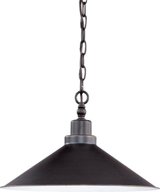 16"W Bridgeview 1-Light Pendant Mission Dust Bronze