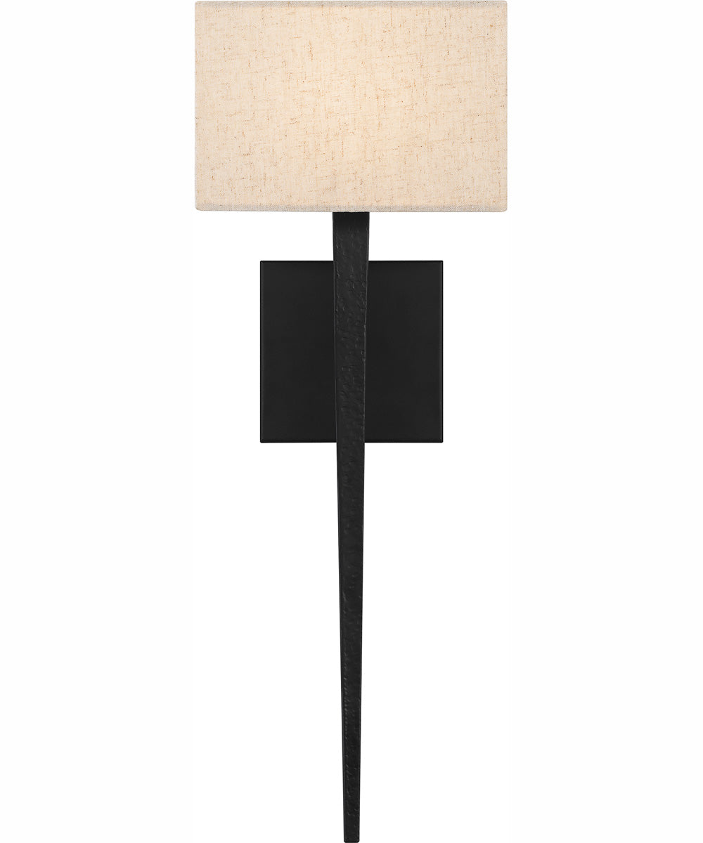 Quoizel Wood Small 1-light Wall Sconce Matte Black