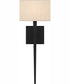 Quoizel Wood Small 1-light Wall Sconce Matte Black