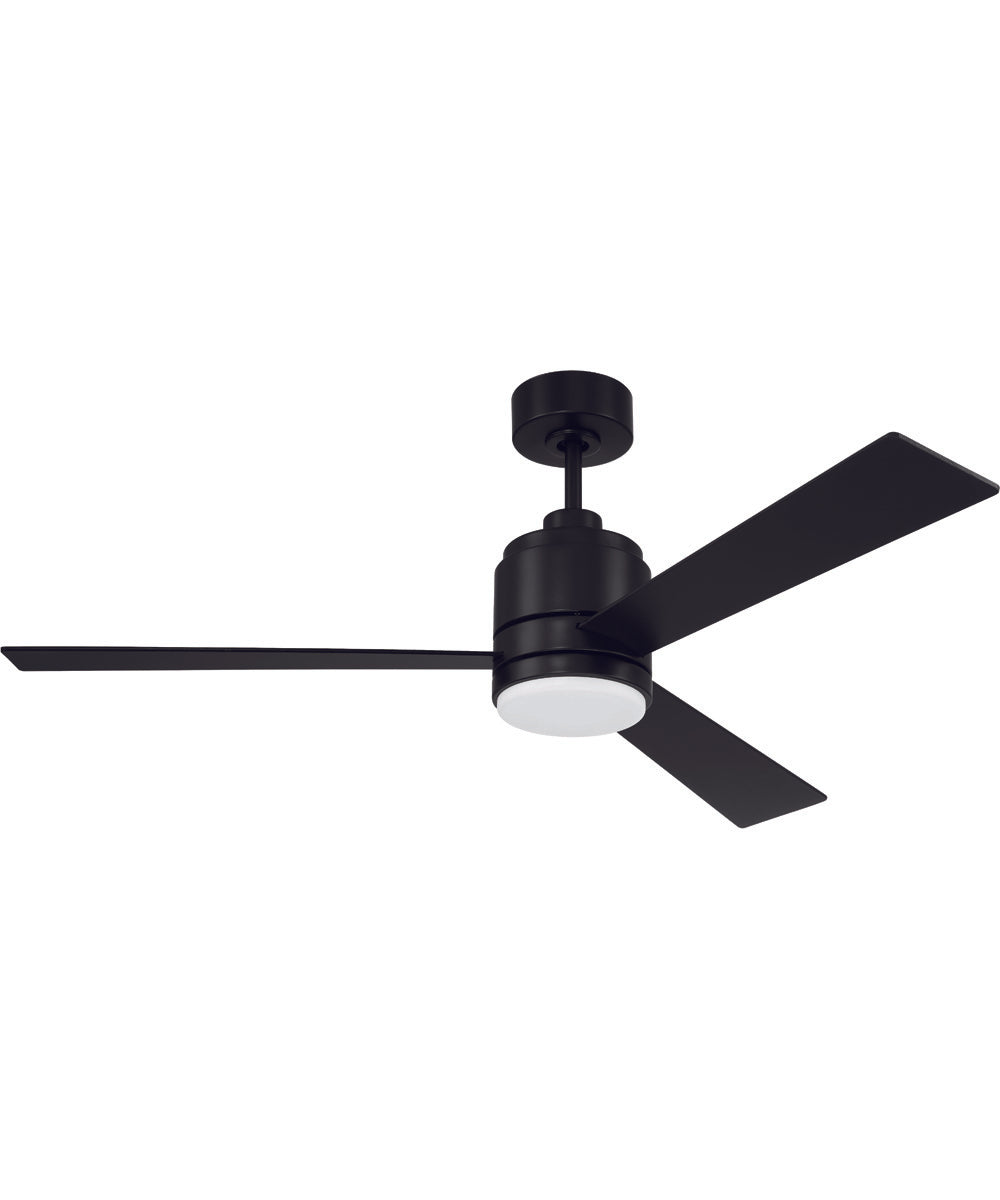 52" McCoy 1-Light Ceiling Fan (Blades Included) Flat Black